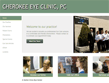 Tablet Screenshot of cherokeeeyeclinic.net